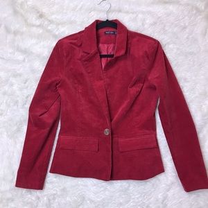 Nasty Gal Red Corduroy Blazer Jacket 4